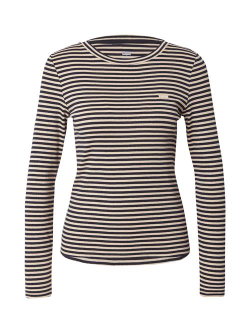 LEVI'S ® Shirts 'Essential Housemark Long Sleeve Tee'  beige / sort / sølv