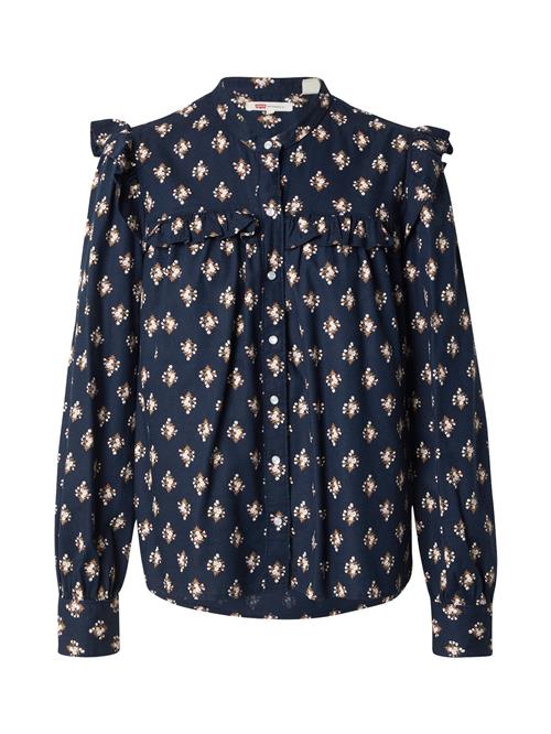 LEVI'S ® Bluse 'Gianna LS Blouse'  mørkeblå / oliven / pastellilla / lyseorange