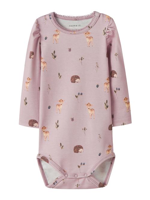NAME IT Sparkedragt/Body 'NBFOTIA'  beige / choko / oliven / lysviolet