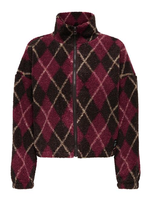 ONLY Cardigan 'ONLELINE'  beige / burgunder / sort