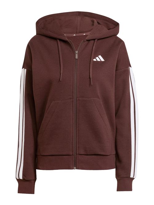 ADIDAS SPORTSWEAR Sportssweatjakke 'Essentials'  choko / hvid