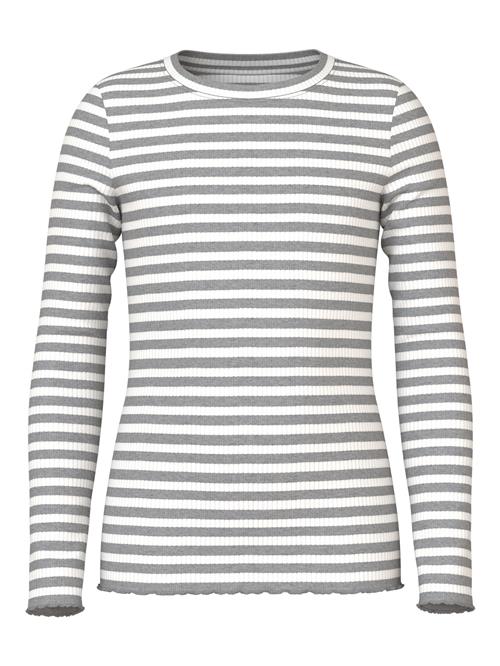 NAME IT Slim Bluse Vemma Grey Melange Cloud Dancer