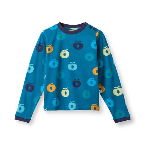 Småfolk Umalin With Apples Langærmet T-shirt Solid Blue  Solid blue-7-8 Y  Blå  7-8 år  mand