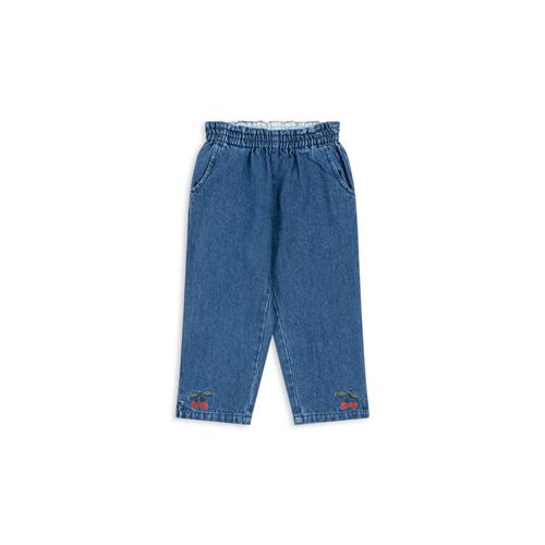 Konges Sløjd GOTS Magot Bukser Med Frynser Denim Blue  Denim Blue 3 Y  Blå  3 år  kvinde
