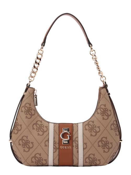 GUESS Skuldertaske 'ERENIA TOP ZIP SHOULDER BAG'  kit / brun / cognac / lysebrun