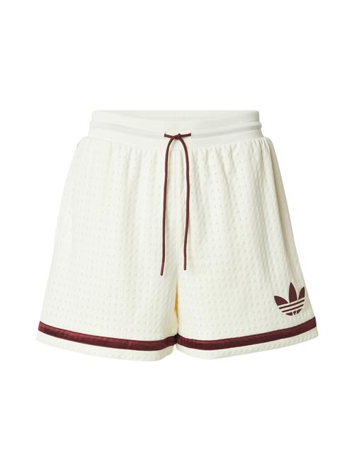 ADIDAS ORIGINALS Bukser  bordeaux / hvid