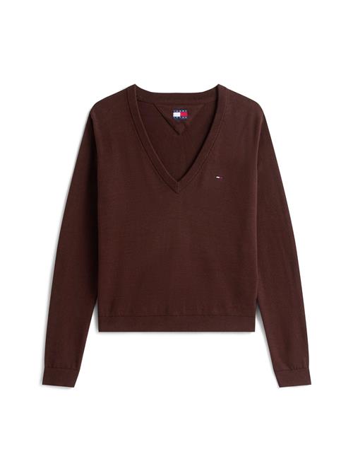 Tommy Jeans Pullover 'ESSENTIAL'  navy / brun / rød / hvid