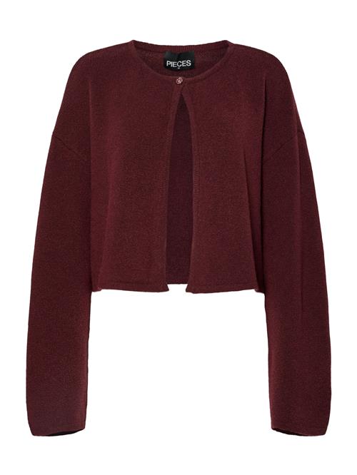Se PIECES Cardigan 'PCMARCELLO'  vinrød ved About You