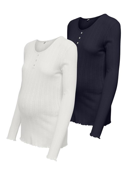 Only Maternity Shirts 'OLMVISTA'  blå / hvid