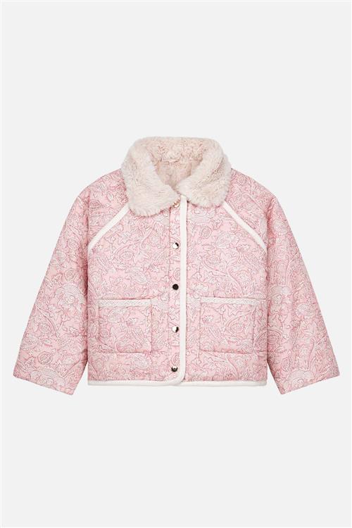 Louise Misha Vendbar Frakke Pink Mountain Avens  Pink Mountain Avens-4 Y  Lyserød  4 år  kvinde