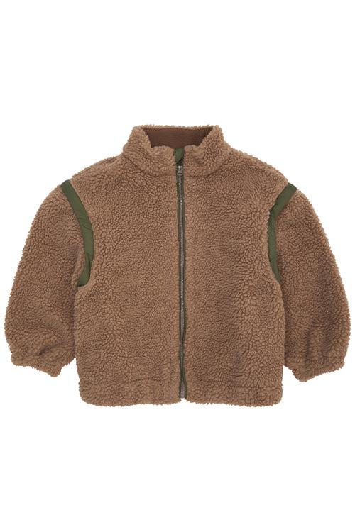 Copenhagen Colors Teddyjakke Med Aftagelige Ærmer Natural Green  Natural Green 122 cm  Brun  122 cm  Unisex