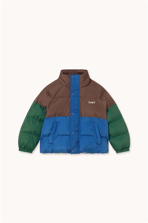 Tinycottons Color Block Kort Vatteret Jakke Dark Blue  Dark Blue-8 Y  Blå  8 år  Unisex