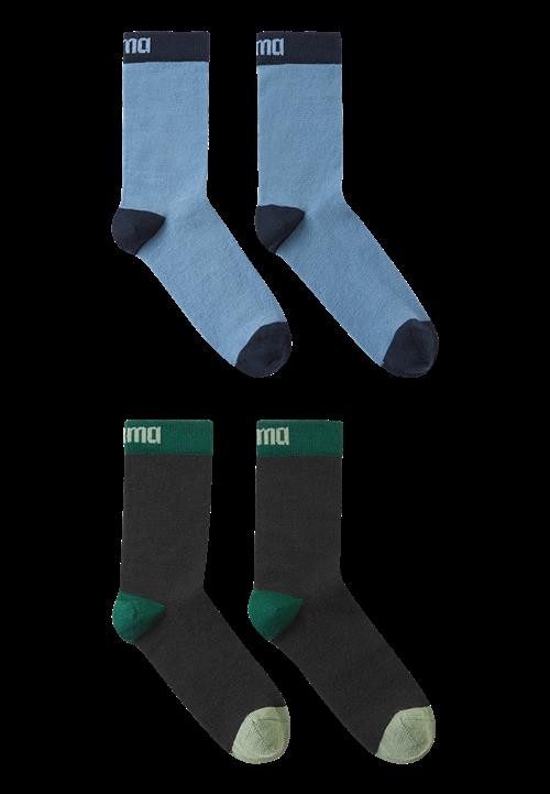 Reima Parit To Pakker Uldsokker Blue Ocean  Blue Ocean-30-33 EU Wool Blå  30-33 EU  mand