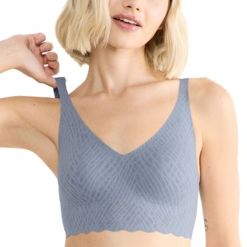Sloggi Bh ZERO Feel Bliss Bralette Blå/Grå XX-Large Dame