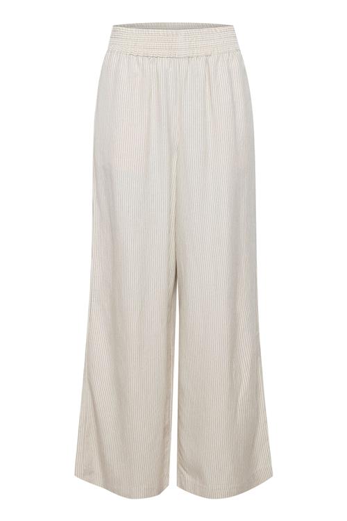Fransa Bukser 'Lin'  lysebeige / sort