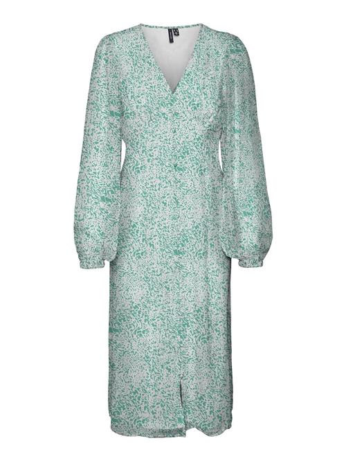 Se VERO MODA Blusekjole 'VMSmilla'  grøn / hvid ved About You