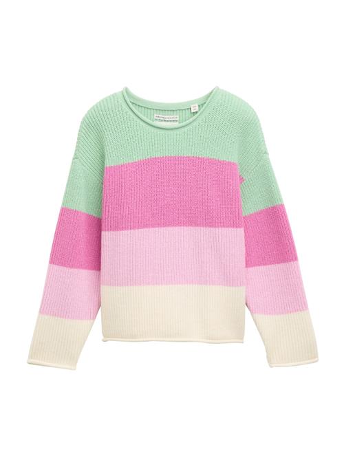 TOM TAILOR Pullover  pastelgul / mint / pink / lyserød