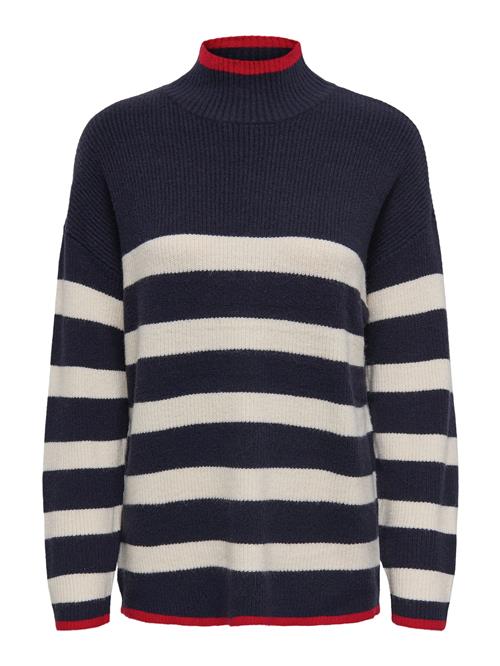 ONLY Pullover 'ONLKATIA'  mørkeblå / knaldrød / hvid