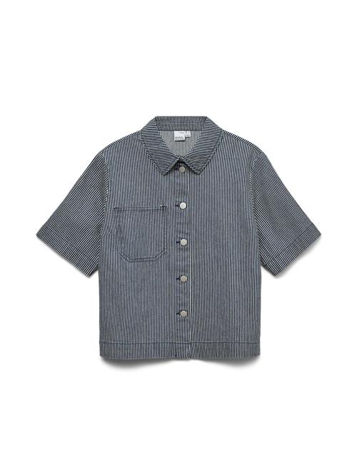 VERO MODA Bluse 'VMZella'  marin / hvid