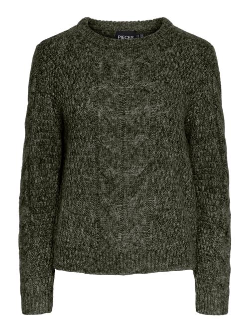 PIECES Pullover 'PCNina'  grøn-meleret