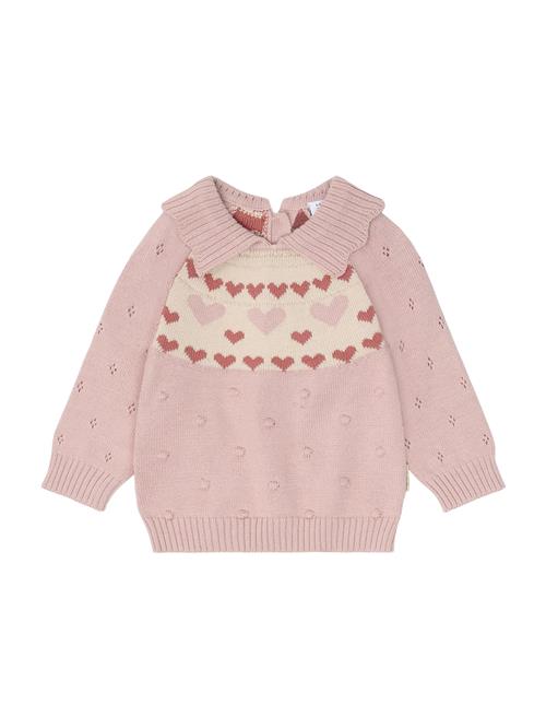 Hust & Claire Pullover 'Pusle'  lysebeige / lyserød / mørkerød
