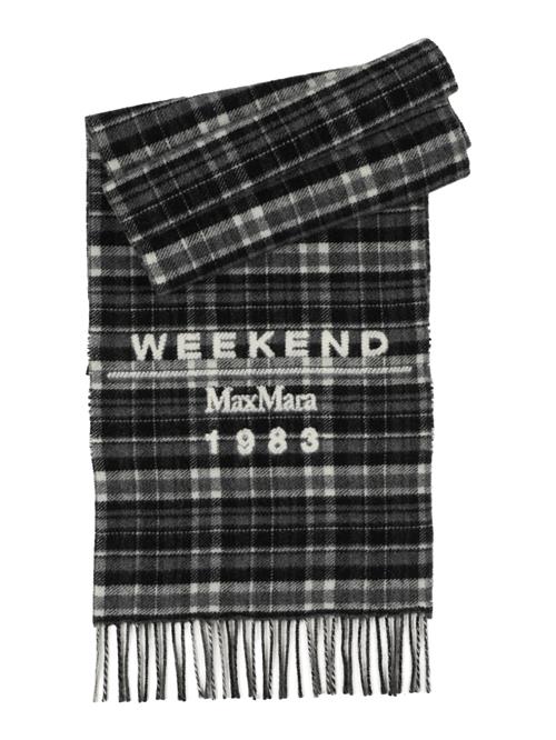 Weekend Max Mara Sjal 'PAGELLA'  antracit / grå-meleret / hvid