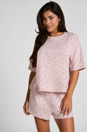 Hunkemöller Pyjama Set Cotton Jersey Short Lyserød
