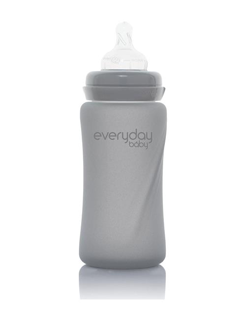 Glass Baby Bottle Healthy + Quiet Grey 240Ml Everyday Baby Grey