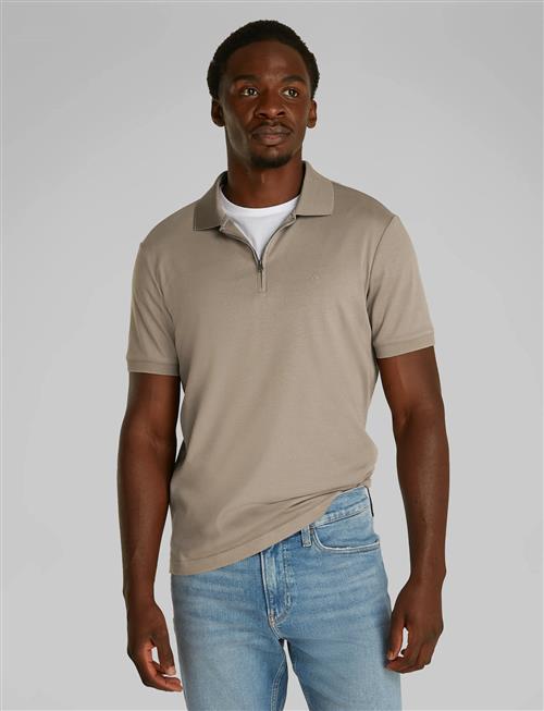 Liquid Touch Welt Zip Polo Calvin Klein Grey