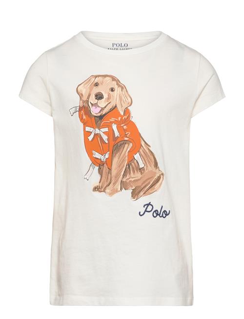 Dog-Print Cotton Jersey Tee Ralph Lauren Kids White