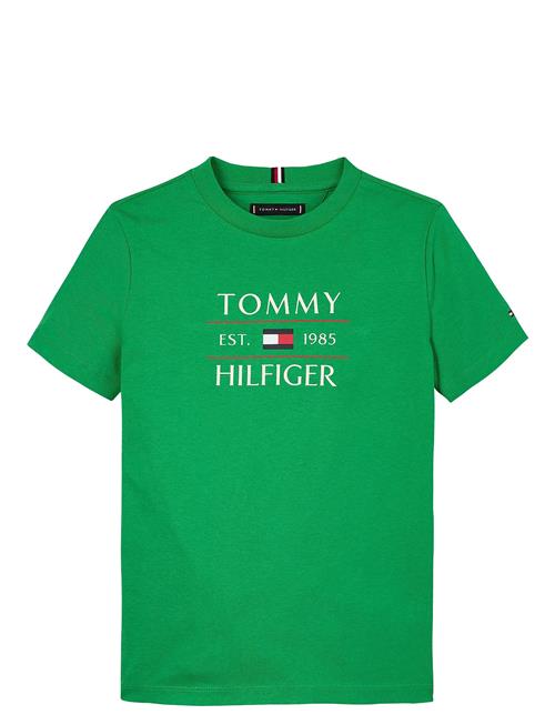 Tommy Flag Hilfiger Reg Tee Ss Tommy Hilfiger Green
