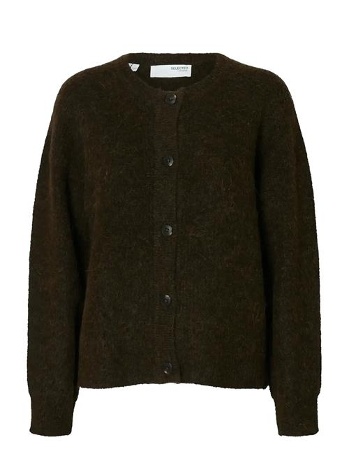 Slflulu Ls Knit Short Cardigan Noos Selected Black