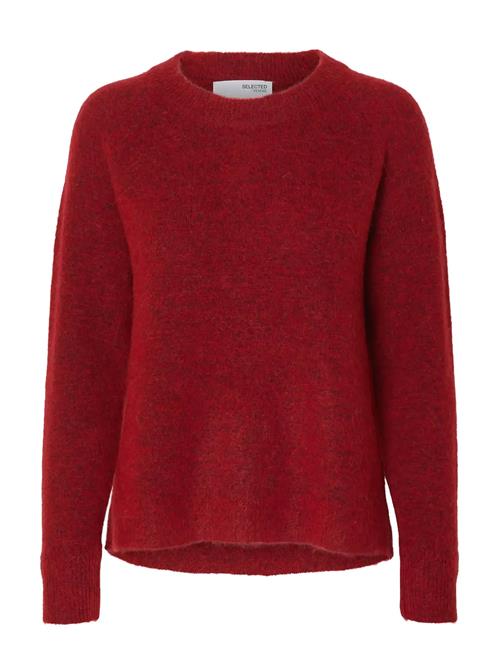 Slflulu Ls Knit O-Neck Selected Red