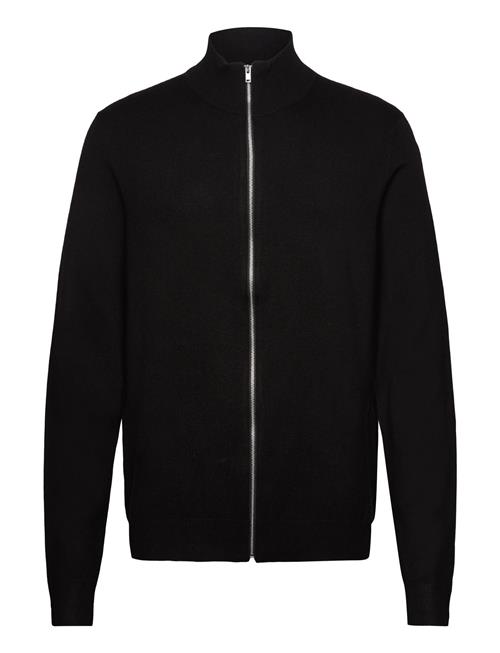 Melange Zip Cardigan Knit Lindbergh Black