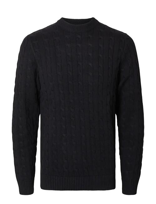 Slhryan Structure Crew Neck Selected Black