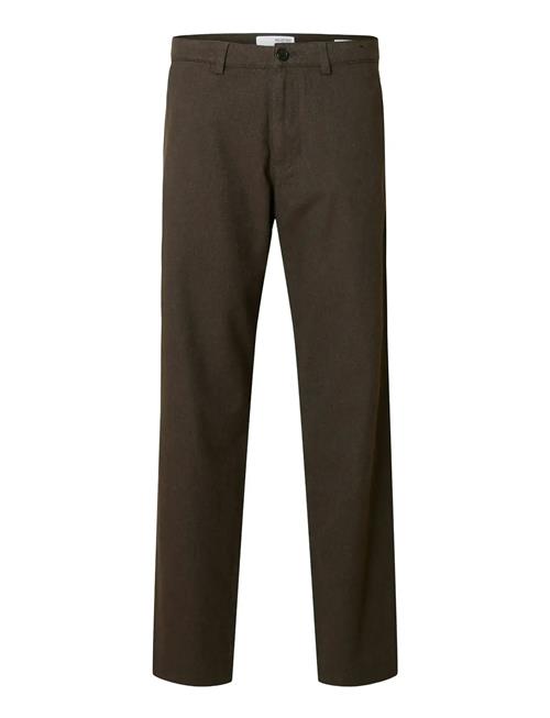Slh175-Slim Miles Brushed Pant W Noos Selected Brown
