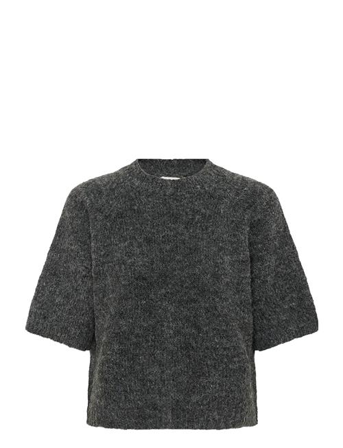 Kaemilie Cropped Knit Pullover Kaffe Grey