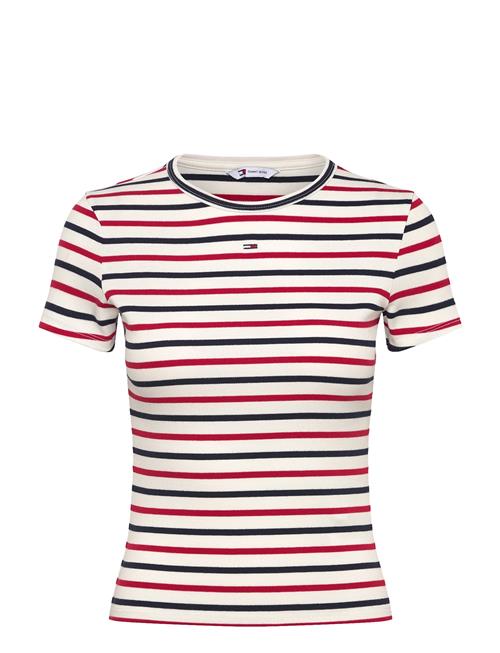 Tjw Slim Essential Rib Ss Ext Tommy Jeans Red