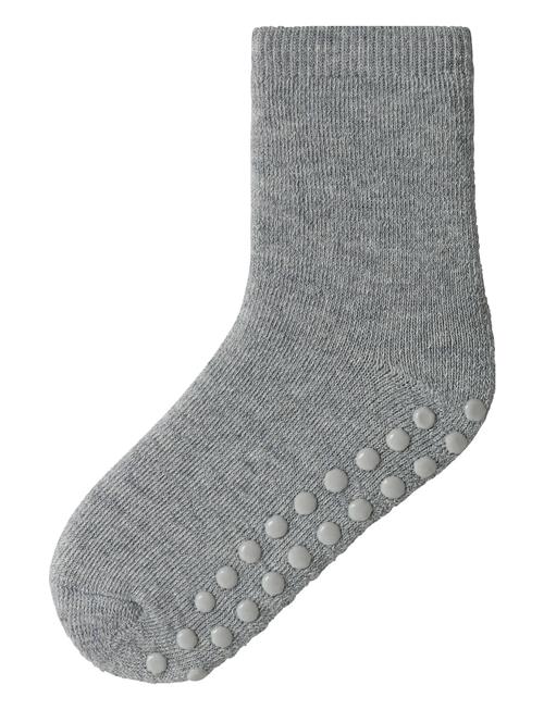 Nmfwaksi Wo/Bl Terry Sock W/Non Skid Name It Grey