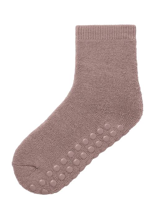 Nmfwaksi Wo/Bl Terry Sock W/Non Skid Name It Pink
