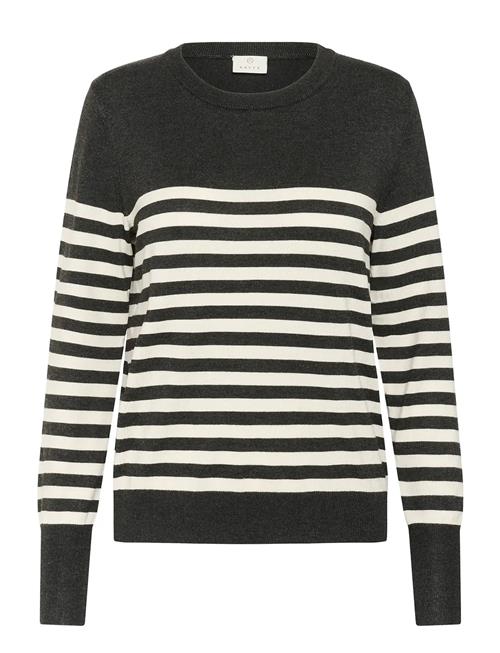 Kalizza Striped Knit Pullover Kaffe Navy