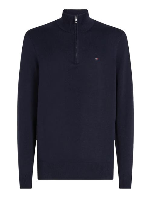 Essential Cotton Zip Mock Tommy Hilfiger Navy