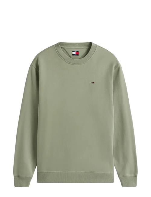 Tjm Reg S Flag Crew Ext Tommy Jeans Khaki