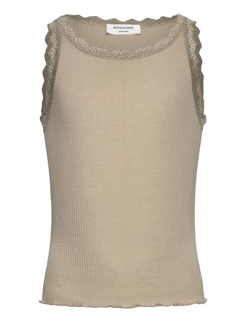 Rkbalta Modal Sl Short Lace Top Rosemunde Kids Beige