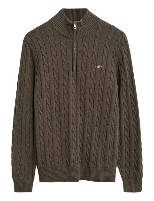 Cotton Cable Half Zip GANT Khaki