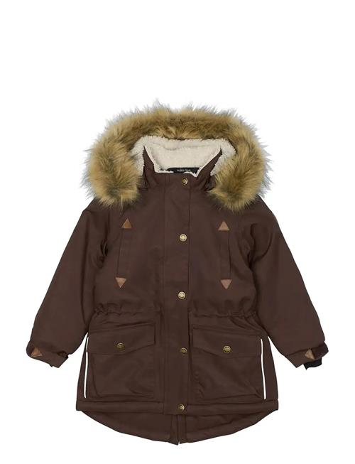 Twill Nylon Girl Parca Mikk-line Brown