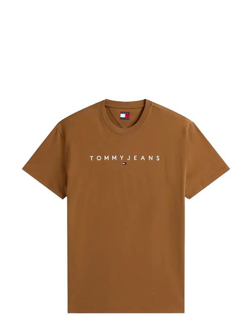 Tjm Reg Linear Logo Tee Ext Tommy Jeans Brown