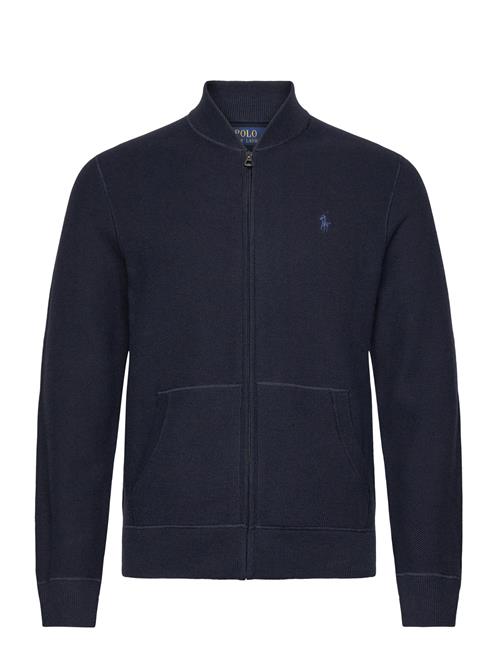 Mesh-Knit Cotton Full-Zip Sweater Polo Ralph Lauren Navy