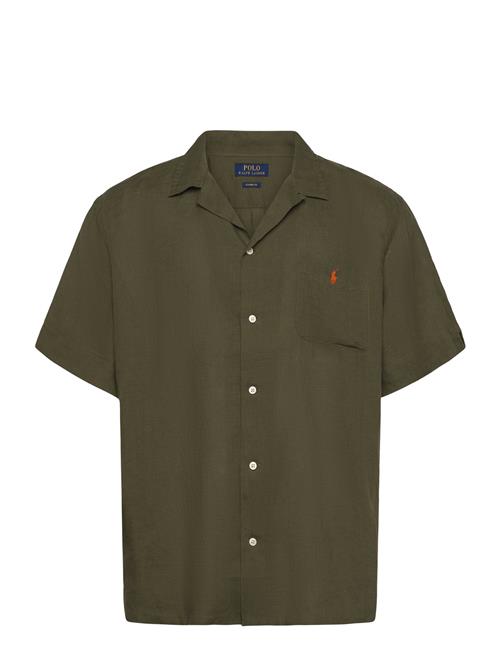 Classic Fit Linen Camp Shirt Polo Ralph Lauren Khaki