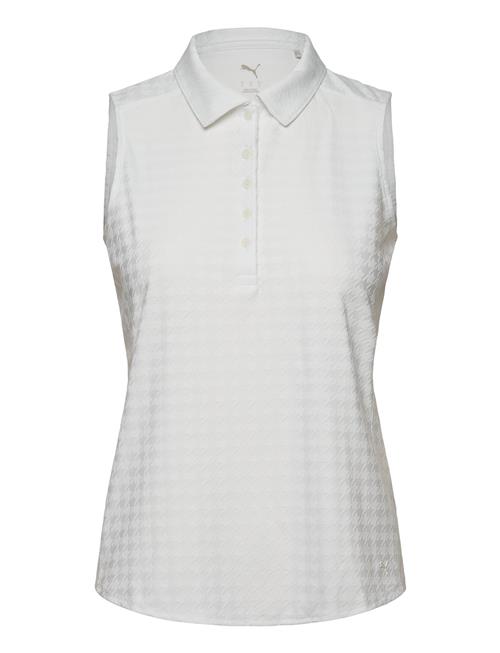 W Houndstooth Sl Polo PUMA Golf White